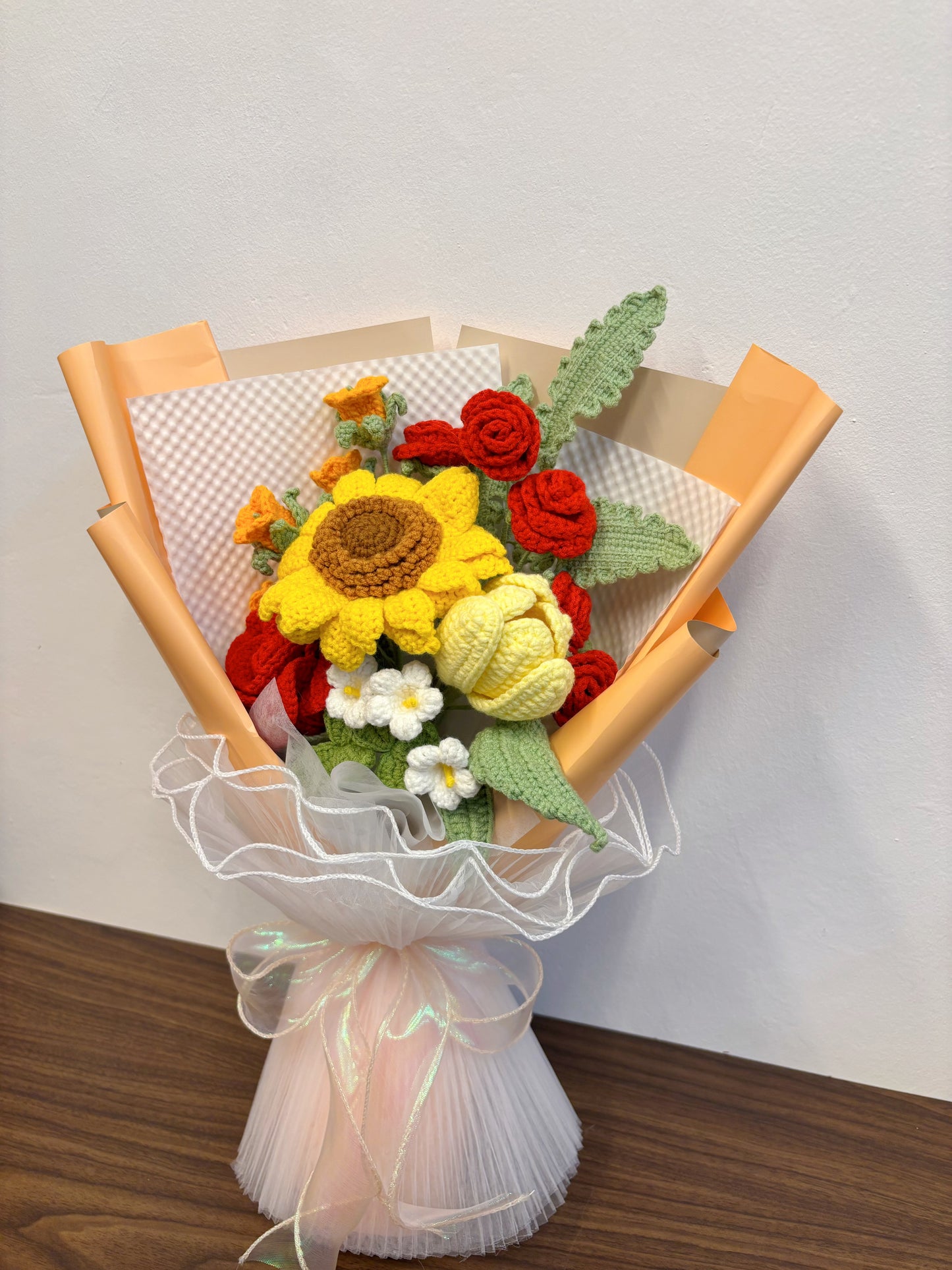 Sunshine Harmony Crochet Bouquet