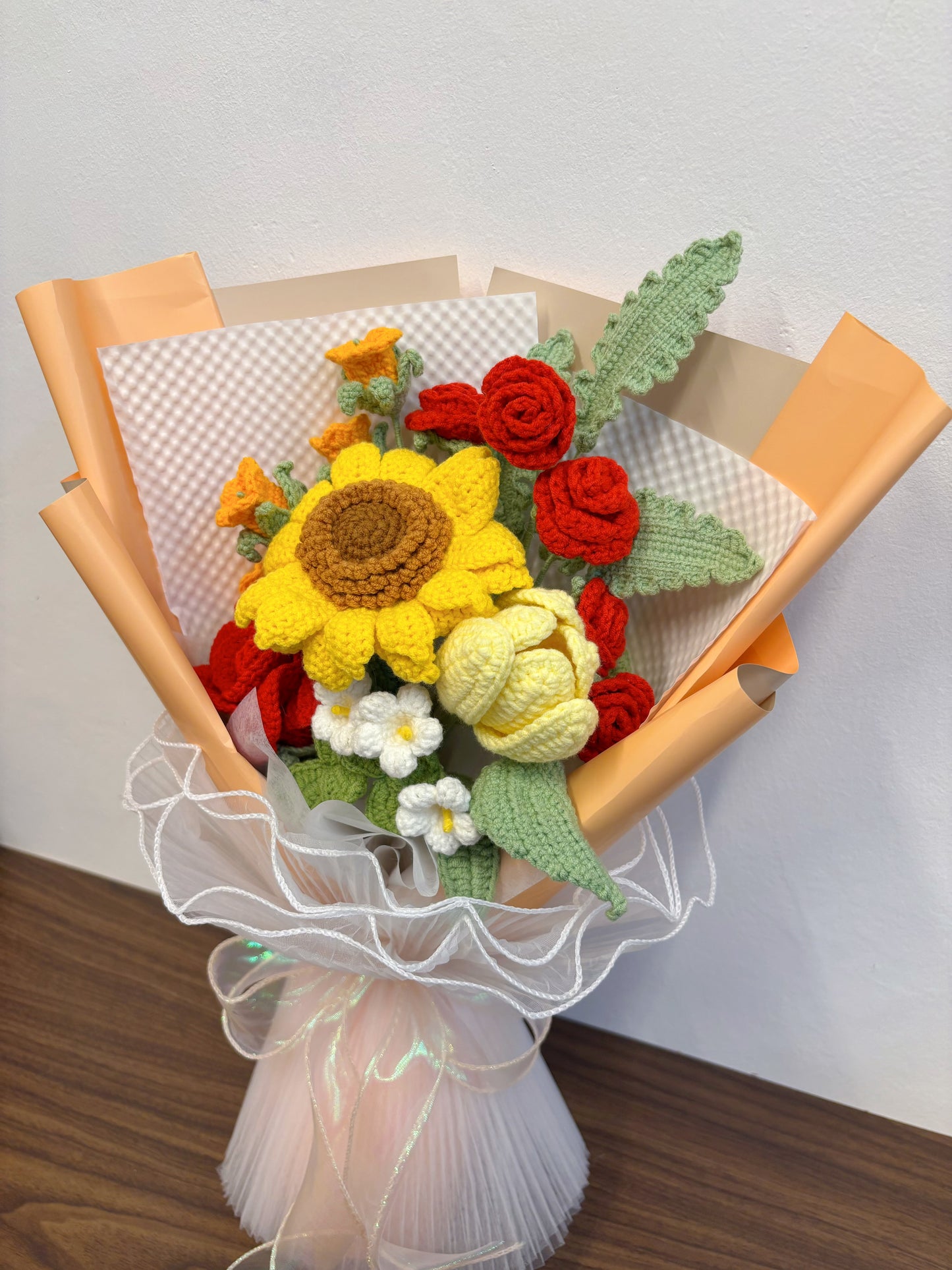 Sunshine Harmony Crochet Bouquet