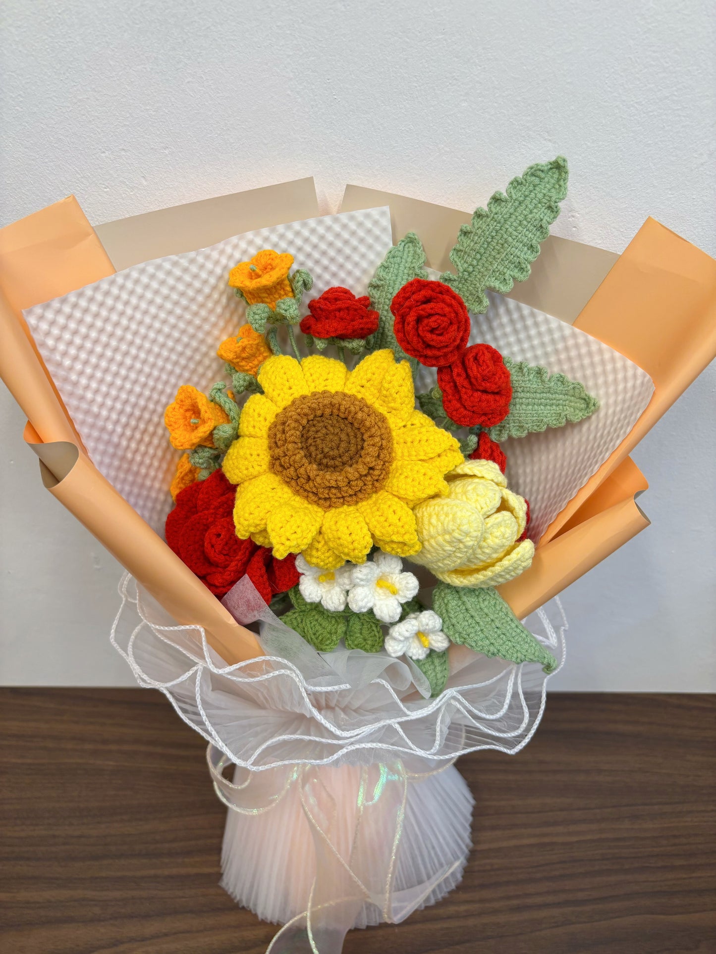 Sunshine Harmony Crochet Bouquet