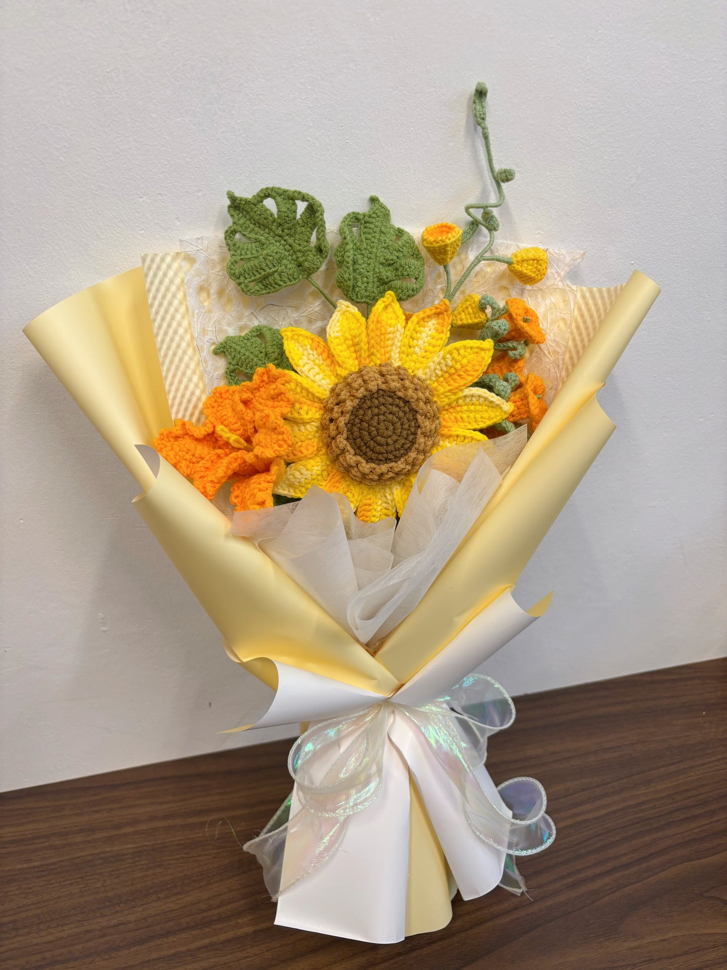 Golden Harvest Crochet Bouquet