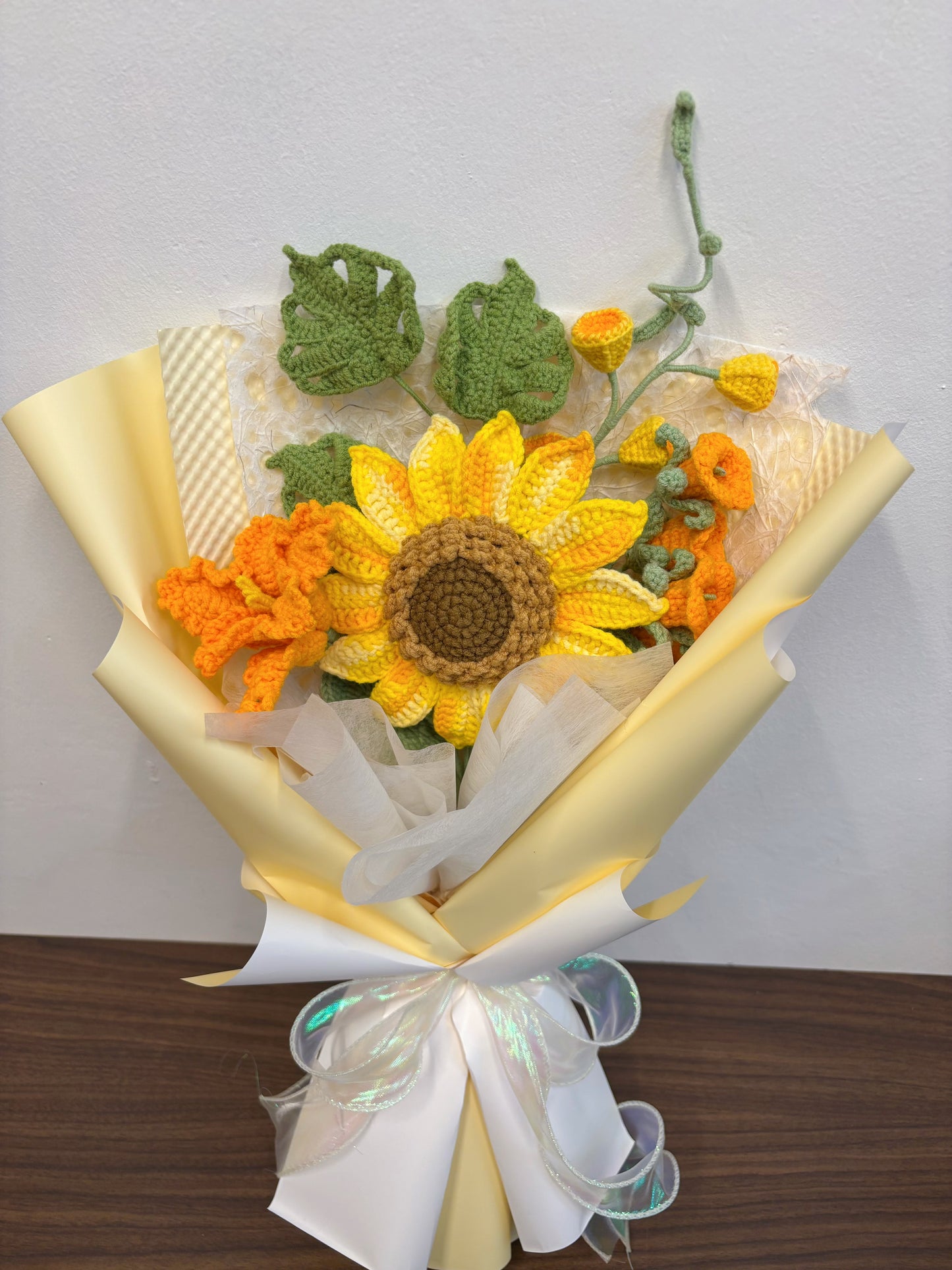 Golden Harvest Crochet Bouquet