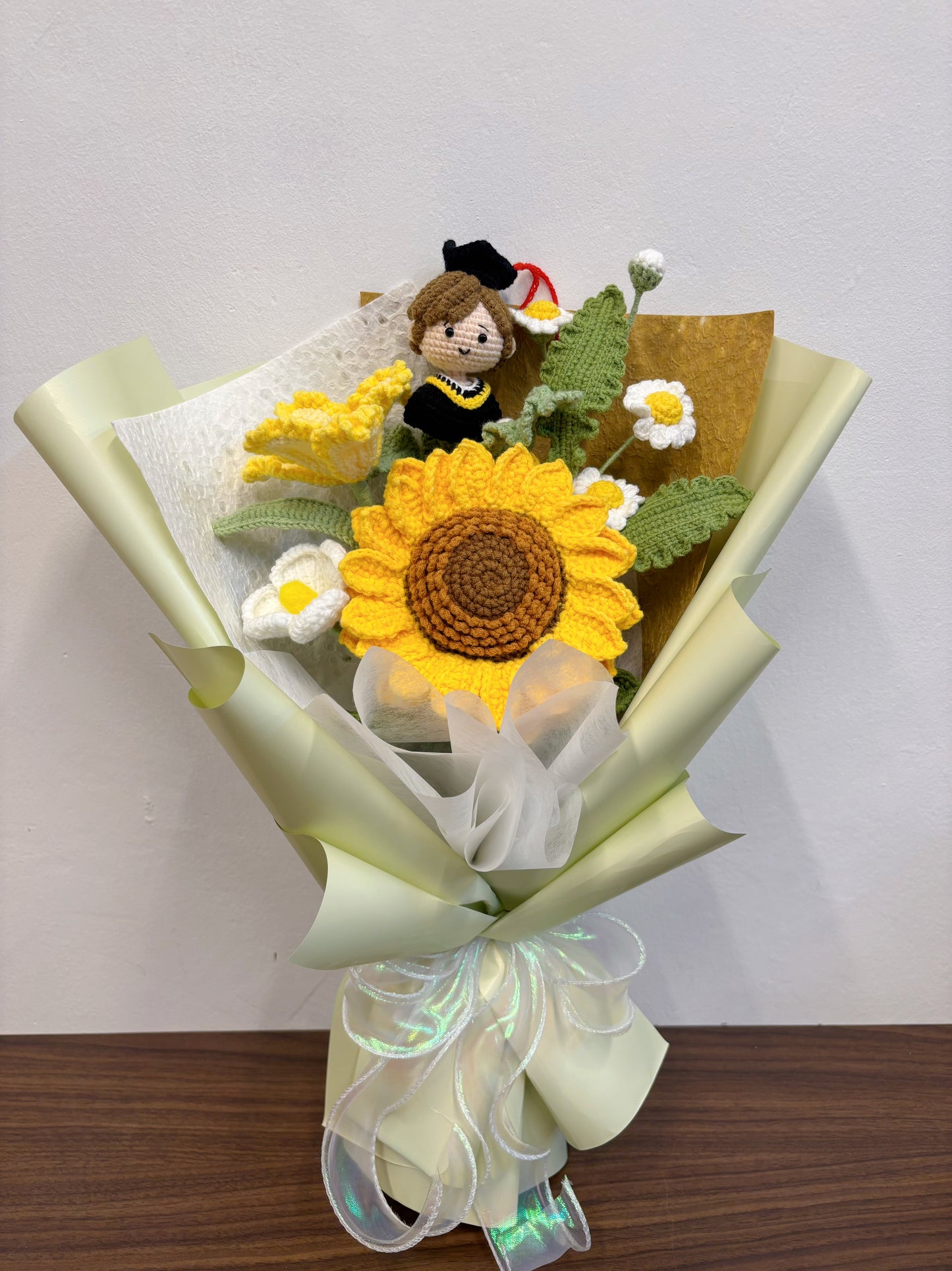 Graduation Sunshine Crochet Bouquet