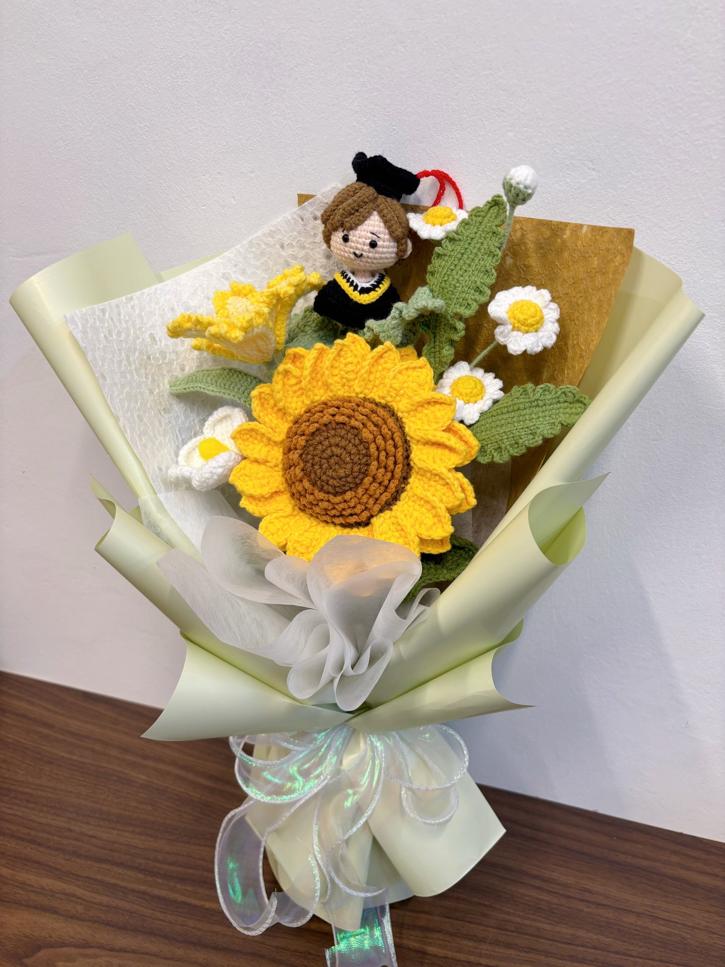 Graduation Sunshine Crochet Bouquet