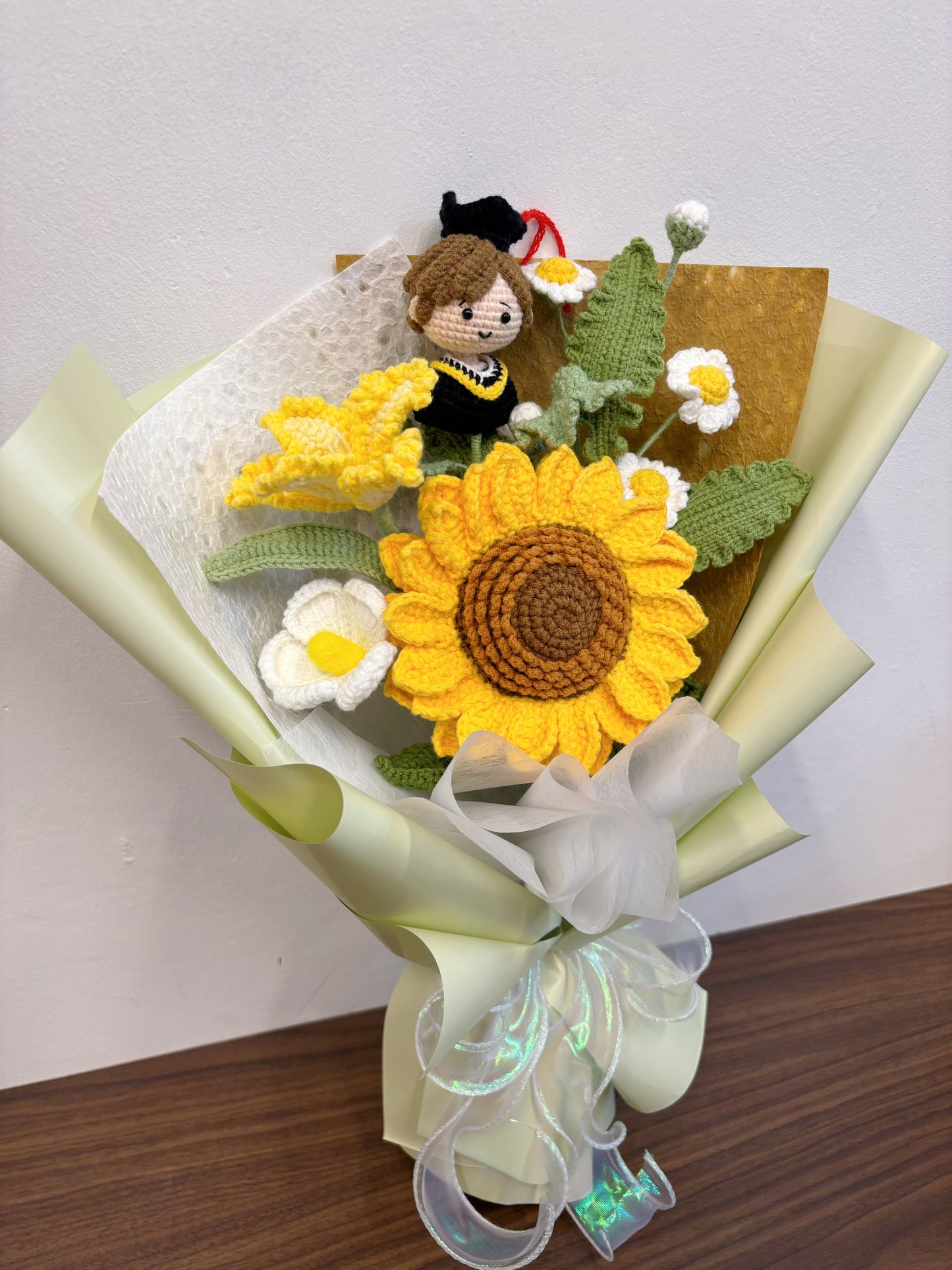 Graduation Sunshine Crochet Bouquet