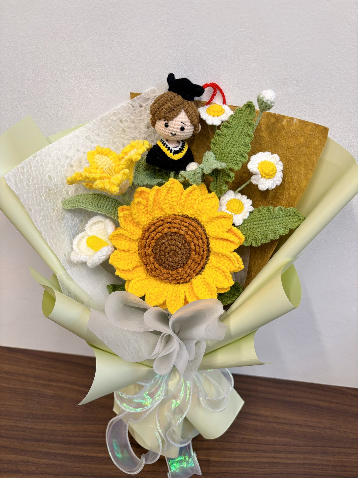 Graduation Sunshine Crochet Bouquet