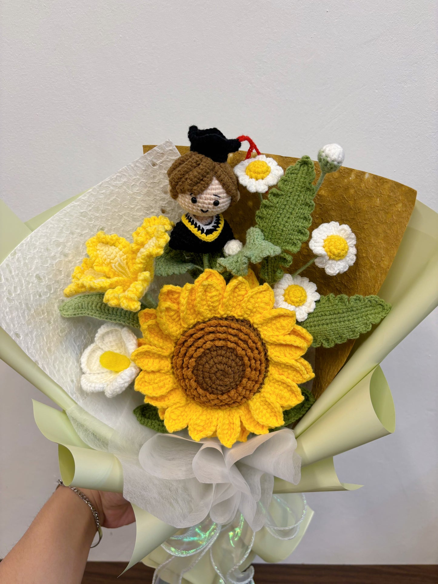 Graduation Sunshine Crochet Bouquet