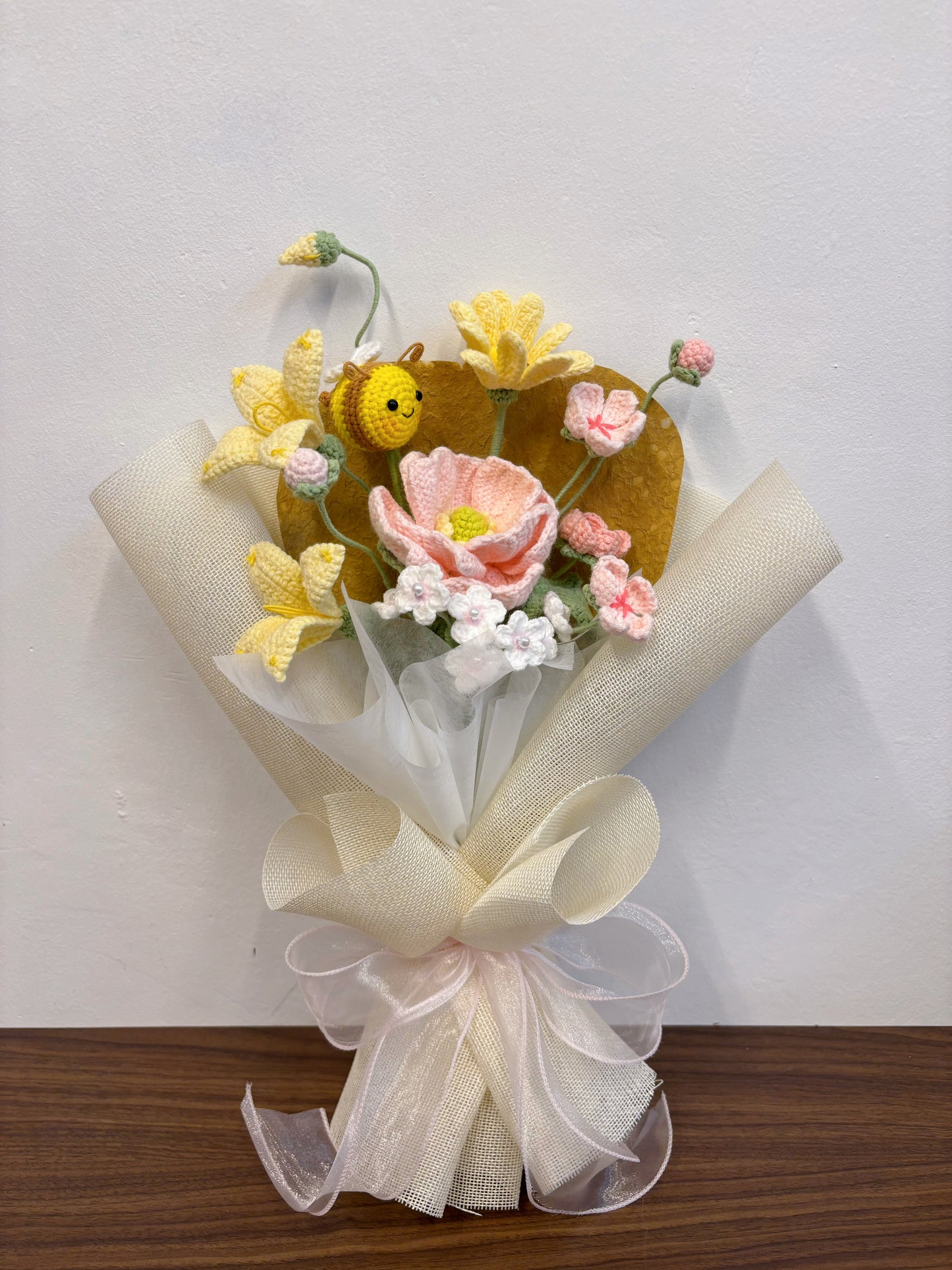 Buzzing Blooms Crochet Bouquet