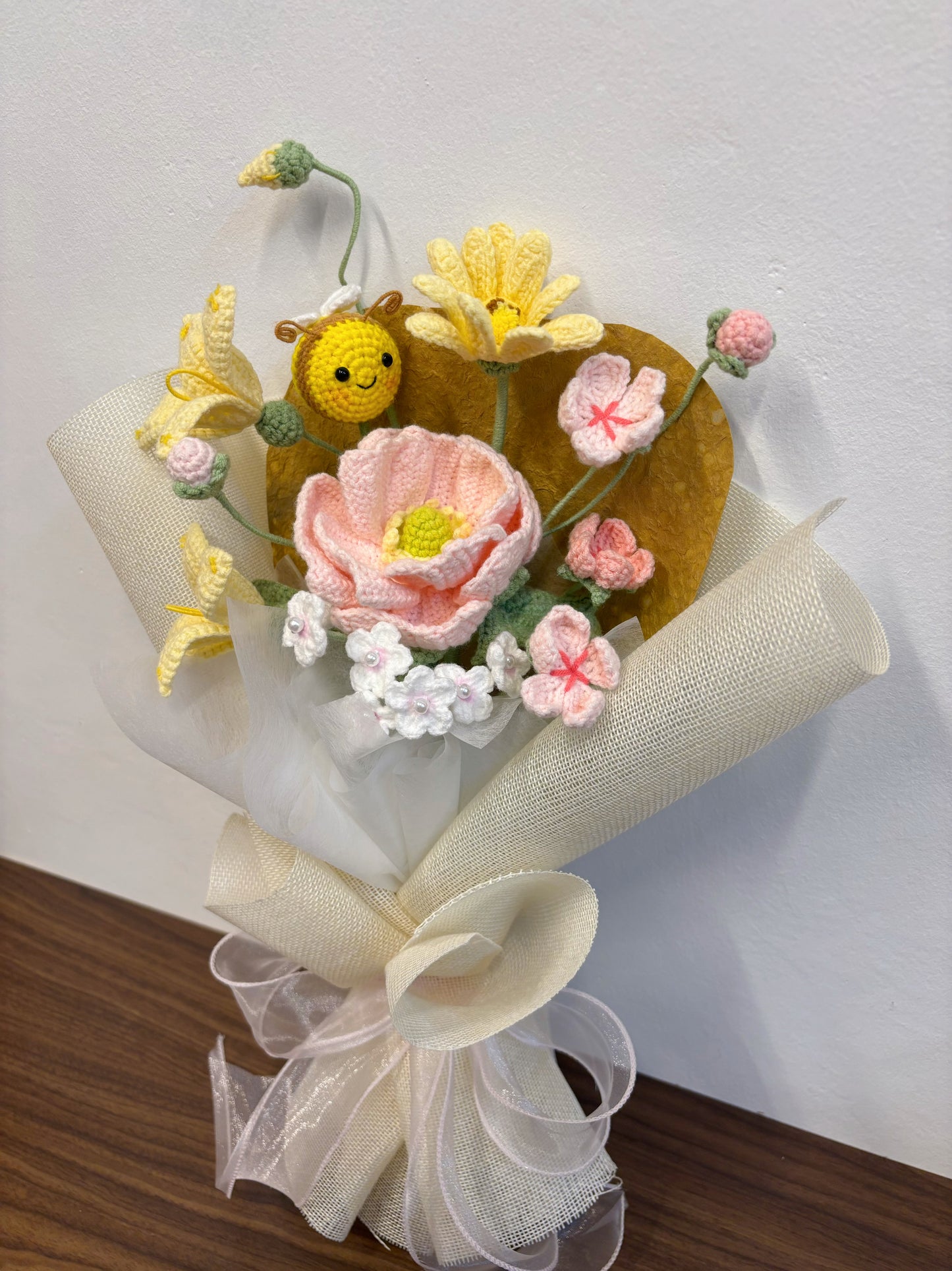 Buzzing Blooms Crochet Bouquet