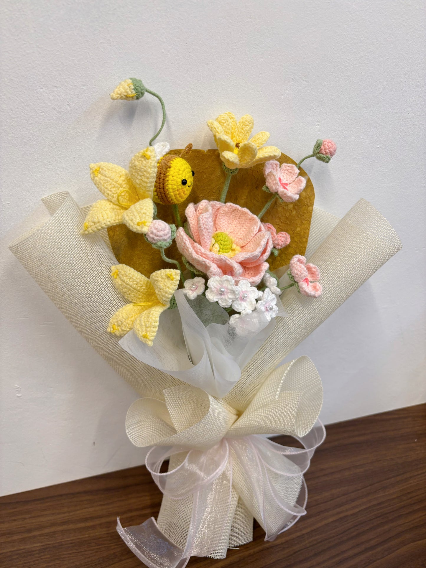 Buzzing Blooms Crochet Bouquet