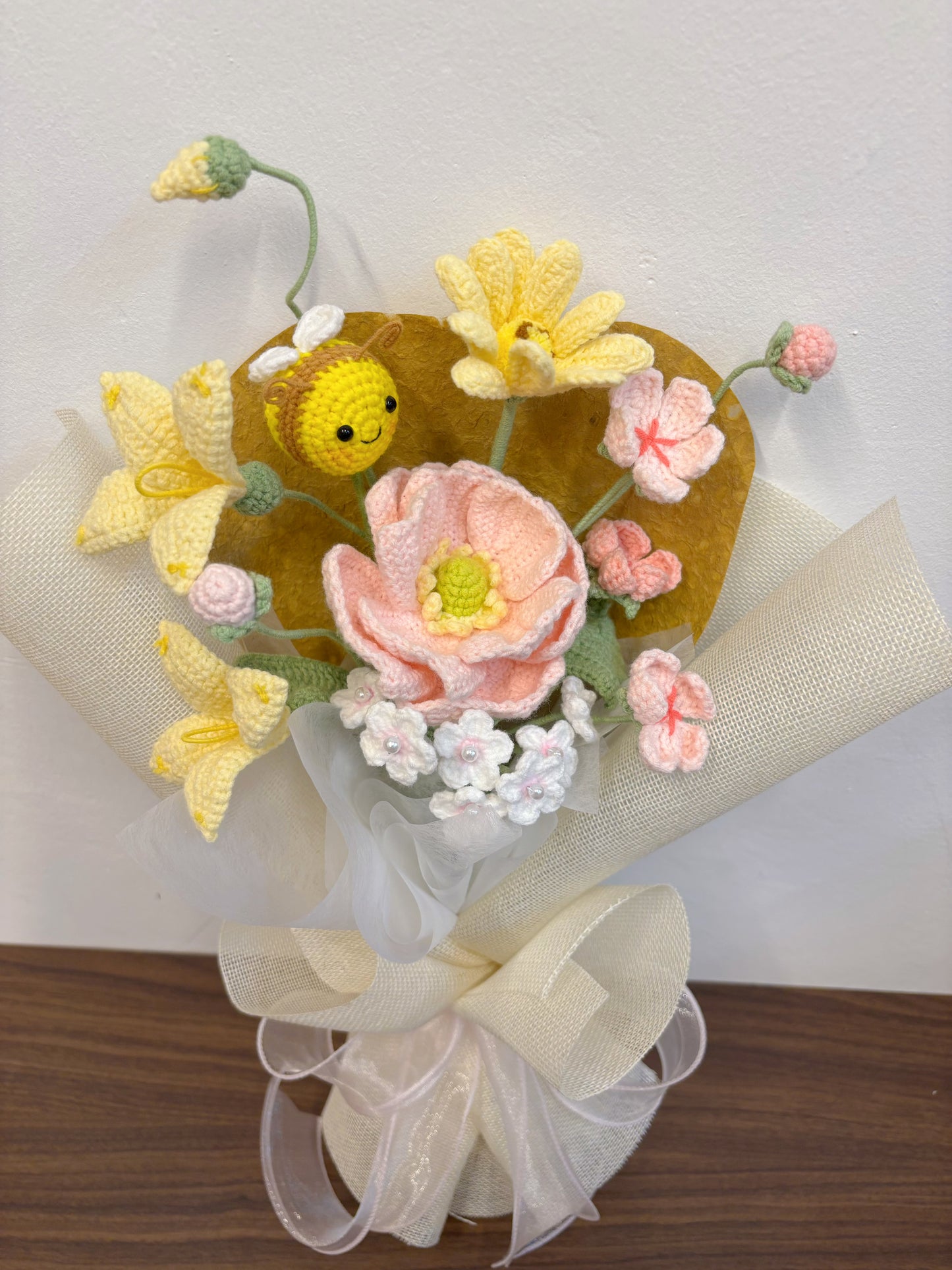 Buzzing Blooms Crochet Bouquet