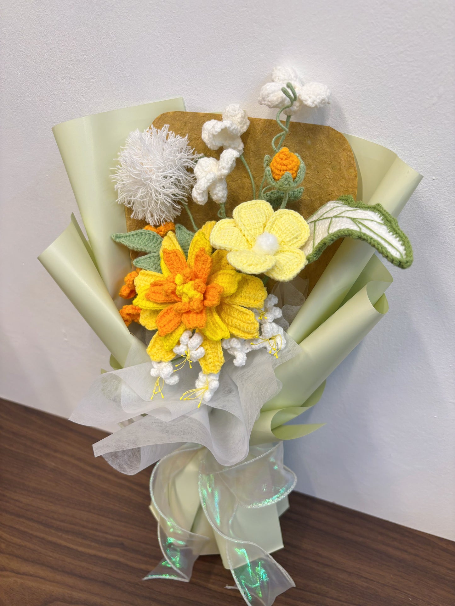 Golden Meadow Crochet Bouquet